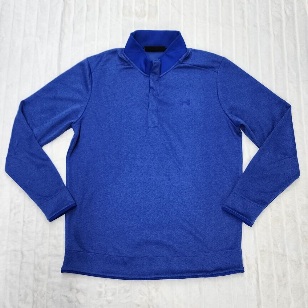 Under Armour Men's XGolf Blue Sweater Snap Button Size XL